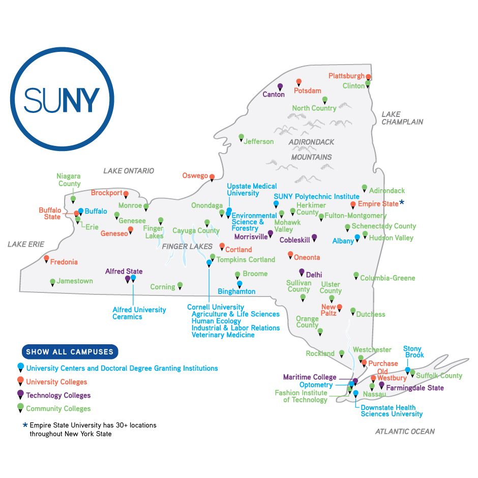 Map of SUNY